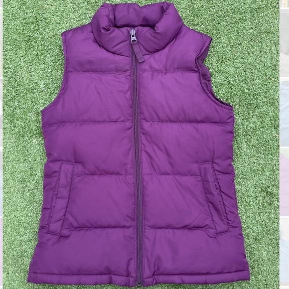Lands' End Kids Girls Med 5-6 Quilted Puffer Vest Preowned small marking to back - Picture 1 of 5